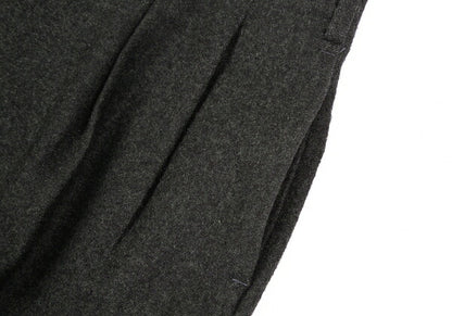 Y's for men Flannel Wool Pleated Pants Charcoal Green Size S