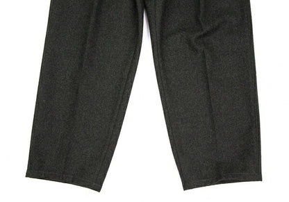 Y's for men Flannel Wool Pleated Pants Charcoal Green Size S