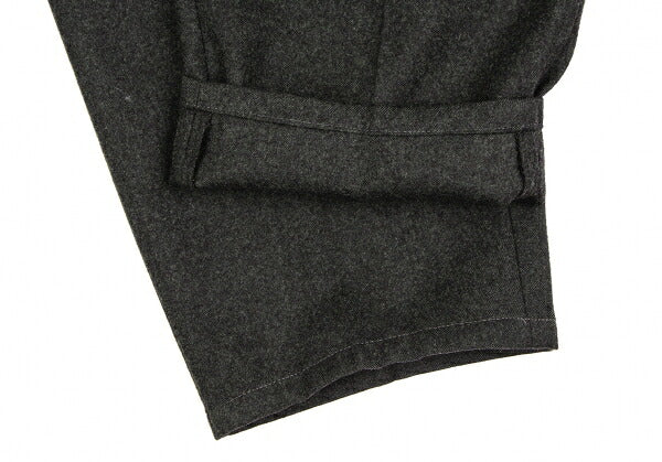 Y's for men Flannel Wool Pleated Pants Charcoal Green Size S