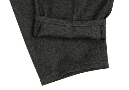 Y's for men Flannel Wool Pleated Pants Charcoal Green Size S