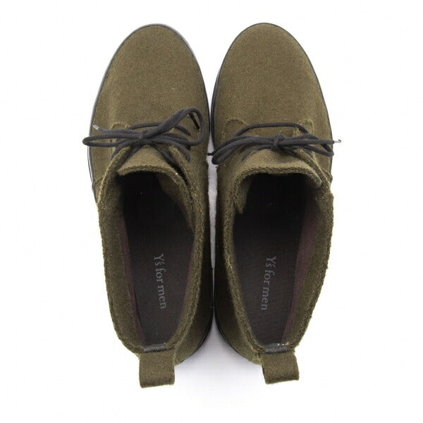 Y's for men Felt Chukka Boots Khaki Size 26cm