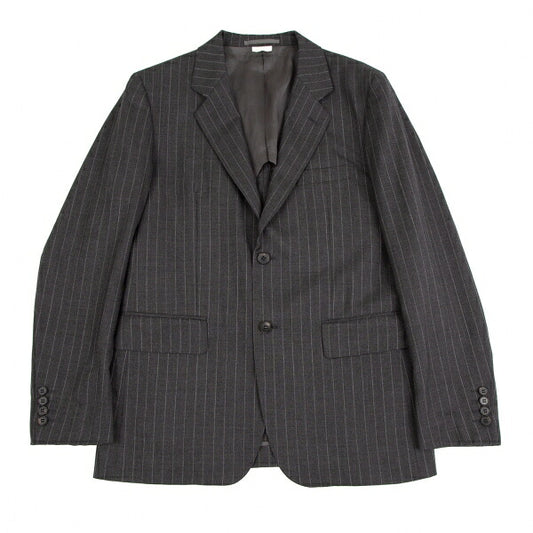 COMME des GARCONS HOMME DEUX Wool Stripe Jacket Gray Size M