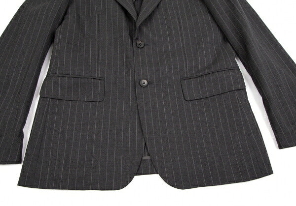 COMME des GARCONS HOMME DEUX Wool Stripe Jacket Gray Size M