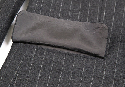COMME des GARCONS HOMME DEUX Wool Stripe Jacket Gray Size M