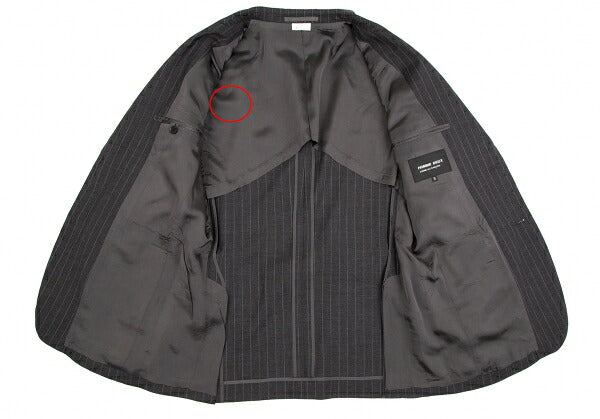 COMME des GARCONS HOMME DEUX Wool Stripe Jacket Gray Size M