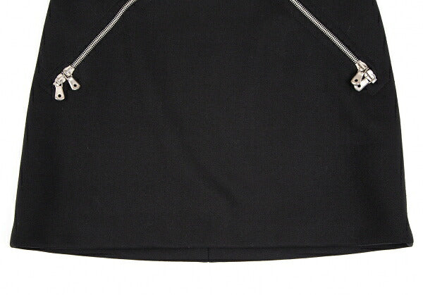 DOLCE&GABBANA Leopard Lined Double Zip Skirt Black Size 36