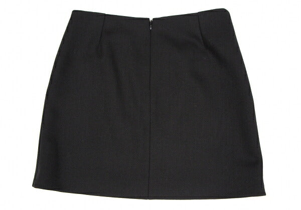 DOLCE&GABBANA Leopard Lined Double Zip Skirt Black Size 36