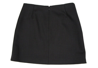 DOLCE&GABBANA Leopard Lined Double Zip Skirt Black Size 36