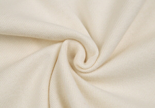 Papas Cotton Felt Patch Knit Sweater Cream Size 48M