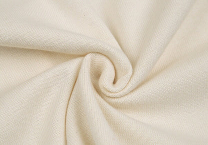 Papas Cotton Felt Patch Knit Sweater Cream Size 48M