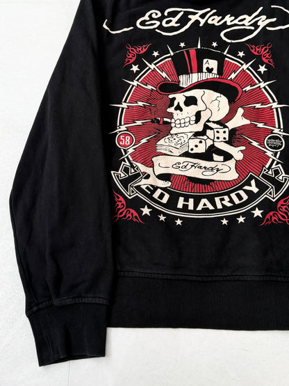 Ed Hardy Skull Design Zip Hoodie Size XXL