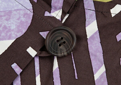 ISSEY MIYAKE Graphic Print Wrap Midi Skirt Brown Size 1