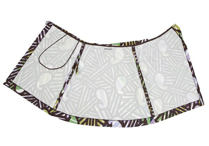 ISSEY MIYAKE Graphic Print Wrap Midi Skirt Brown Size 1