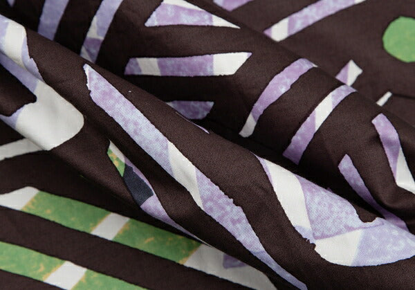 ISSEY MIYAKE Graphic Print Wrap Midi Skirt Brown Size 1