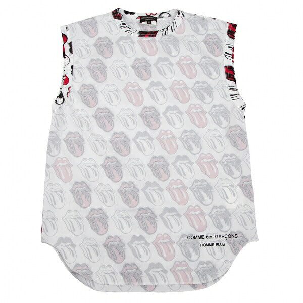 COMME des GARCONS HOMME PLUS Rolling Stones Top White Size M
