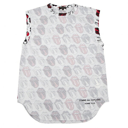 COMME des GARCONS HOMME PLUS Rolling Stones Top White Size M