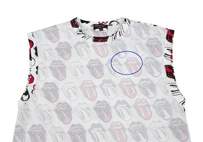 COMME des GARCONS HOMME PLUS Rolling Stones Top White Size M