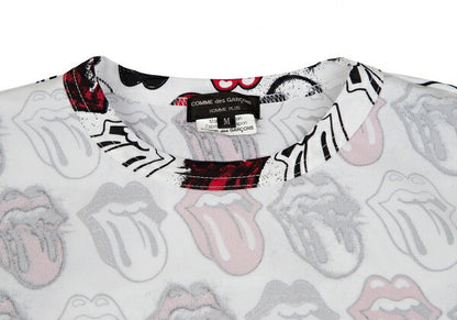 COMME des GARCONS HOMME PLUS Rolling Stones Top White Size M