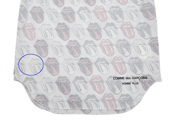 COMME des GARCONS HOMME PLUS Rolling Stones Top White Size M