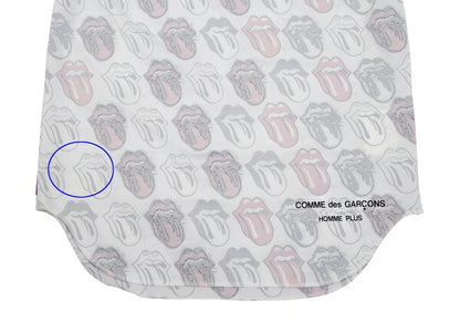 COMME des GARCONS HOMME PLUS Rolling Stones Top White Size M
