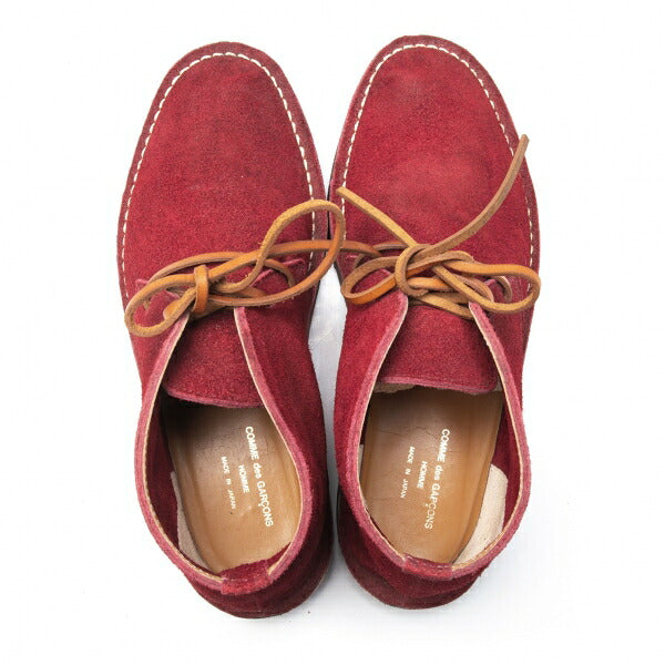 COMME des GARCONS HOMME Suede Desert Boots Red Size 25.5cm