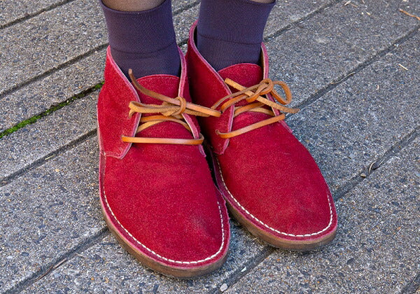 COMME des GARCONS HOMME Suede Desert Boots Red Size 25.5cm