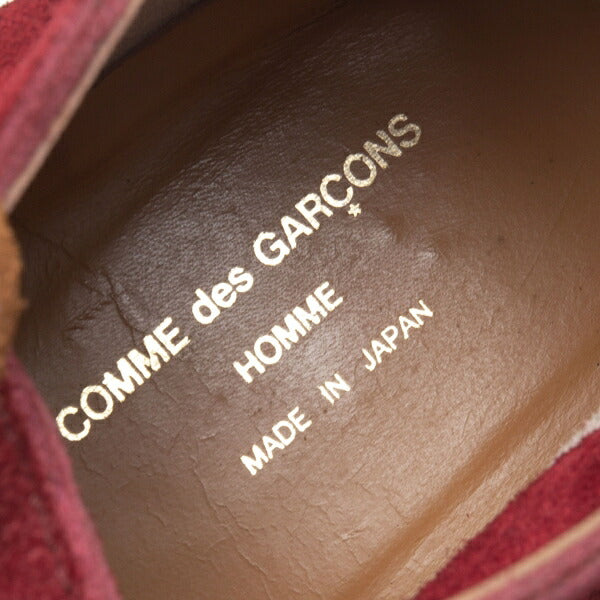 COMME des GARCONS HOMME Suede Desert Boots Red Size 25.5cm