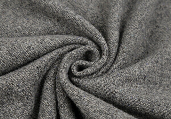 Papas Logo Embroidered Half-Zip Wool Knit Gray Size 48M