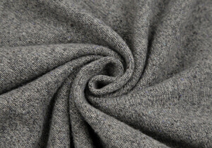 Papas Logo Embroidered Half-Zip Wool Knit Gray Size 48M