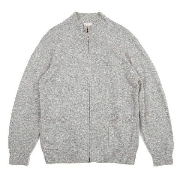 Papas Wool Angora Zip-Up Knit Gray Size M