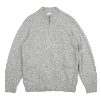 Papas Wool Angora Zip-Up Knit Gray Size M