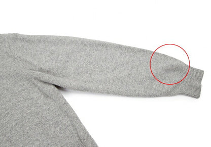 Papas Wool Angora Zip-Up Knit Gray Size M