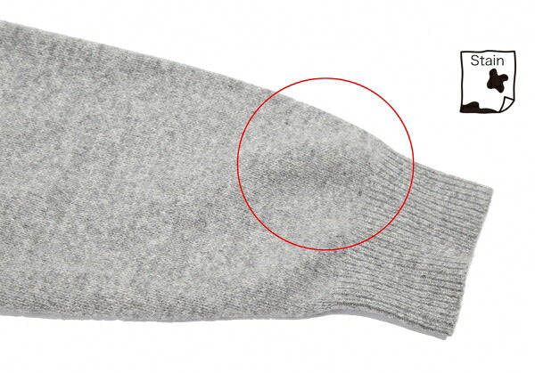 Papas Wool Angora Zip-Up Knit Gray Size M