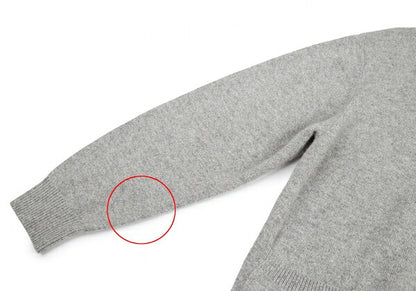 Papas Wool Angora Zip-Up Knit Gray Size M