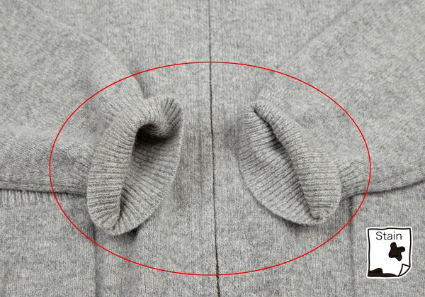 Papas Wool Angora Zip-Up Knit Gray Size M