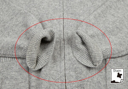 Papas Wool Angora Zip-Up Knit Gray Size M