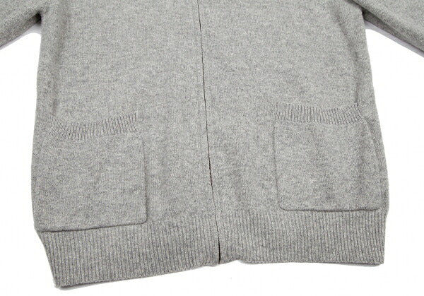 Papas Wool Angora Zip-Up Knit Gray Size M
