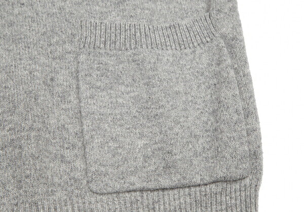 Papas Wool Angora Zip-Up Knit Gray Size M