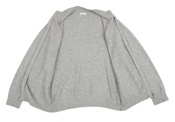 Papas Wool Angora Zip-Up Knit Gray Size M