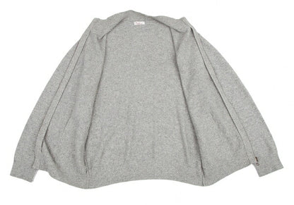 Papas Wool Angora Zip-Up Knit Gray Size M