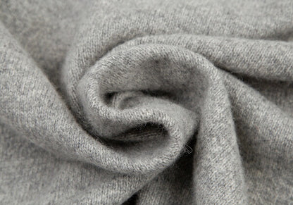 Papas Wool Angora Zip-Up Knit Gray Size M