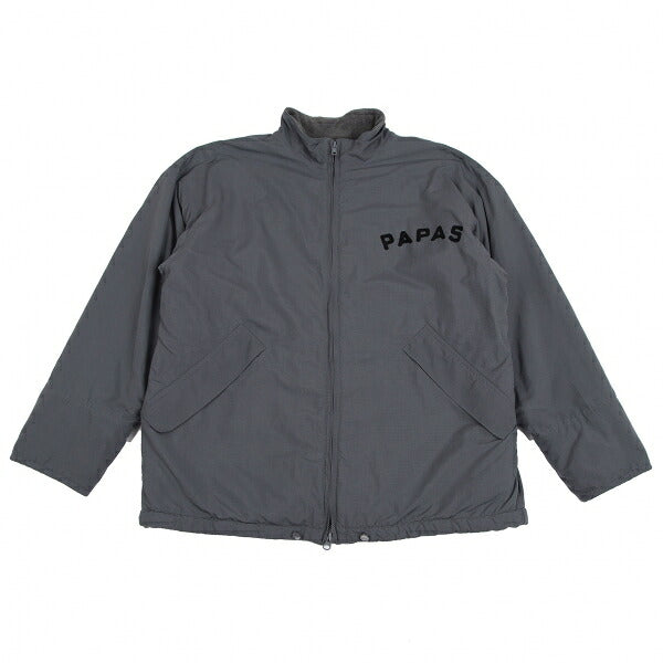 Papas Ripstop Fleece Lined Zip Jacket Blue Gray Size M