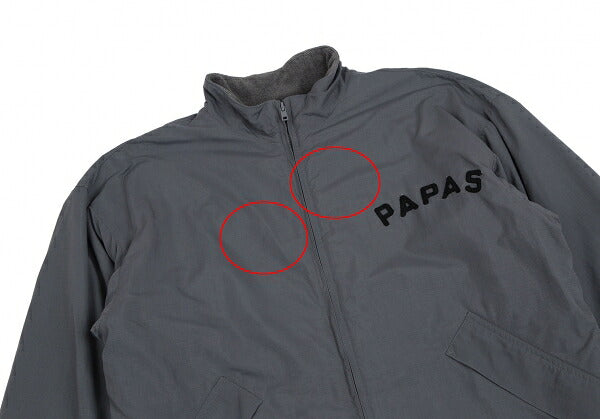 Papas Ripstop Fleece Lined Zip Jacket Blue Gray Size M