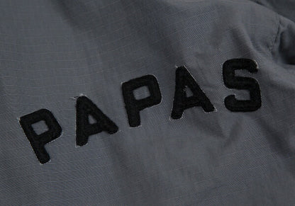 Papas Ripstop Fleece Lined Zip Jacket Blue Gray Size M