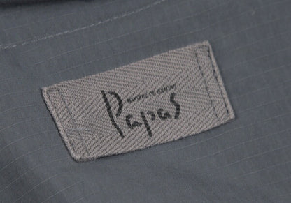 Papas Ripstop Fleece Lined Zip Jacket Blue Gray Size M