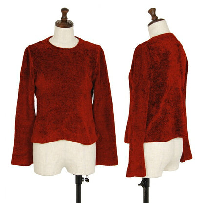 Y's Rayon Pile Knit Sweater Brick Size M