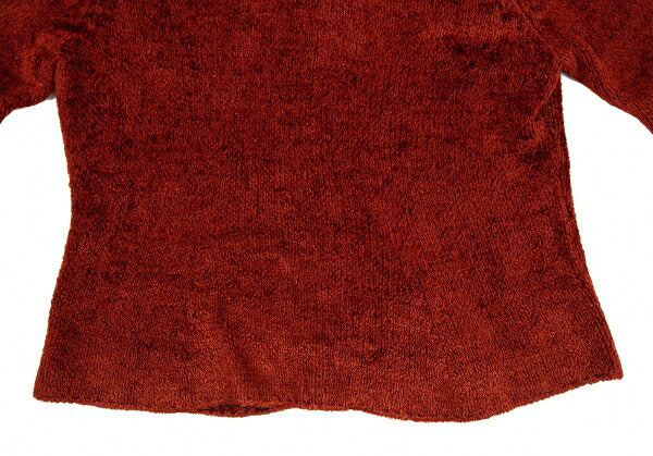 Y's Rayon Pile Knit Sweater Brick Size M