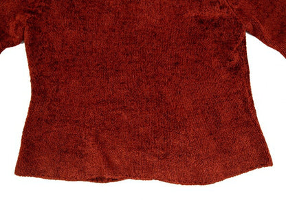 Y's Rayon Pile Knit Sweater Brick Size M