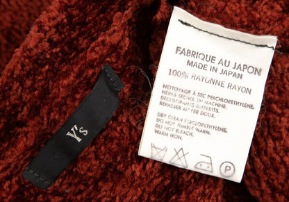 Y's Rayon Pile Knit Sweater Brick Size M