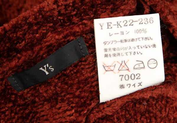 Y's Rayon Pile Knit Sweater Brick Size M